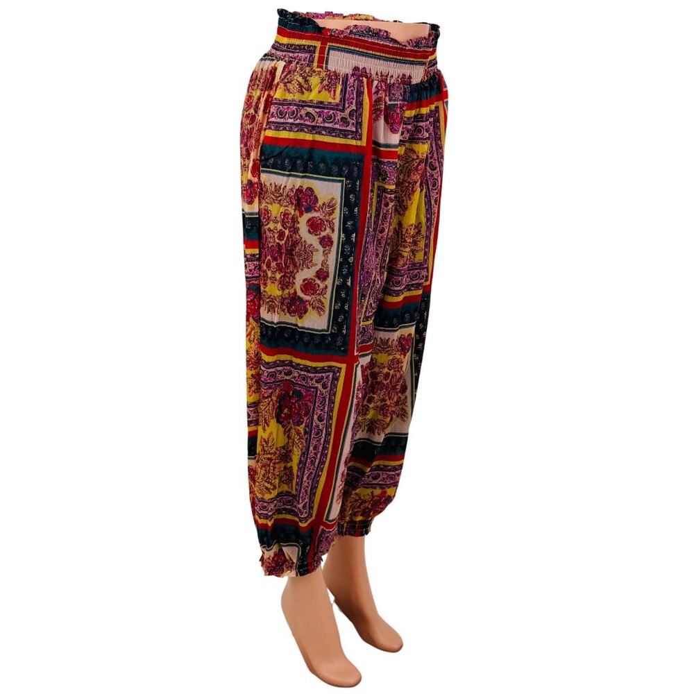 NWT Free People Movement Slouchy Multicolored Tapestry Printed Pants - Picture 13 of 16